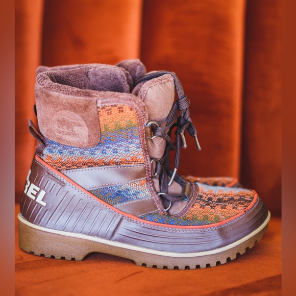 Sorel Brown Tivoli Ankle Boots, brown with multicolor - Picture 5 of 14